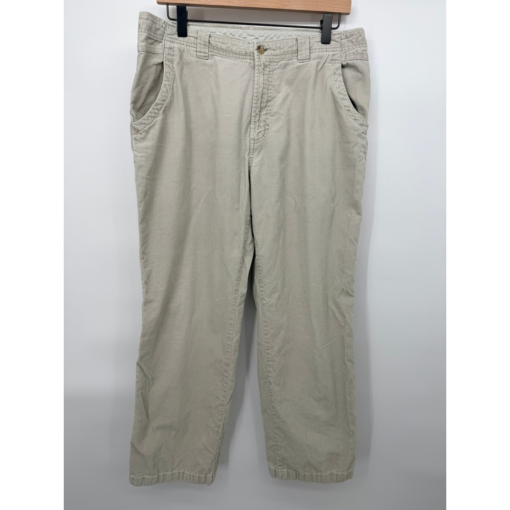 Columbia Corduroy Pants Womens 12 Beige Good Straight Leg Outdoor Gorpcore
